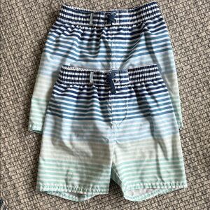 Rugged Butts - Striped Blue and Green Shorts Set